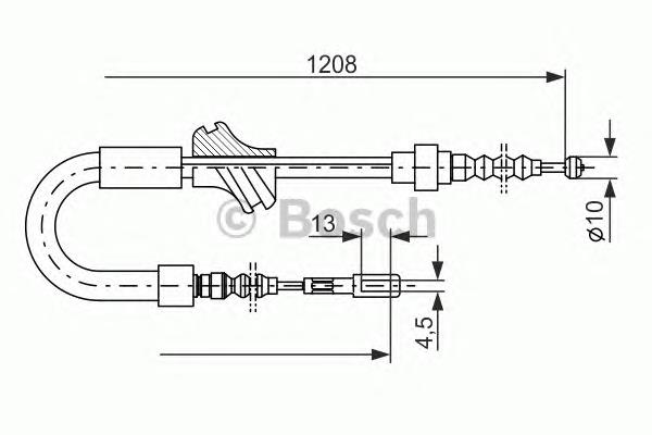 Трос стоянкового гальма задній правий Adriauto AD030227 ціна, від 7.34 USD
