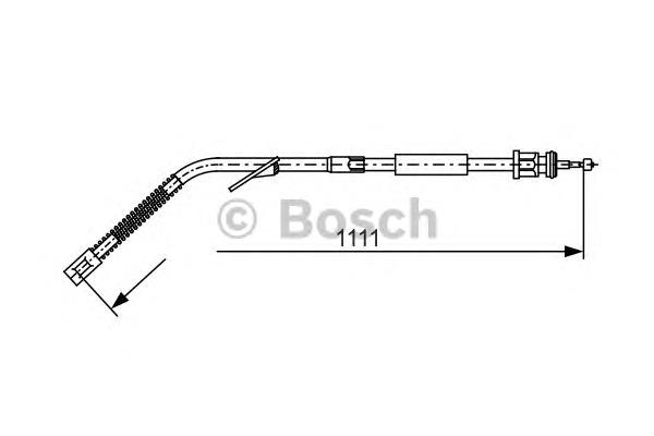 Трос стоянкового гальма задній лівий Bosch 1987477126 ціна, від 16.26 USD
