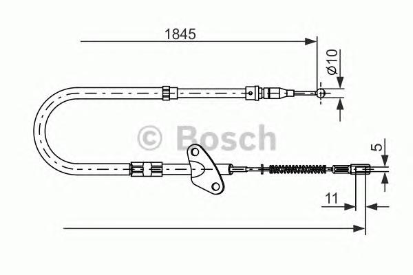 Трос стоянкового гальма задній правий Bosch 1987477118 ціна, від 12.56 USD