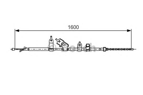 Трос ручного гальма задній, правий Bosch 1987477090 ціна, від 26.83 USD