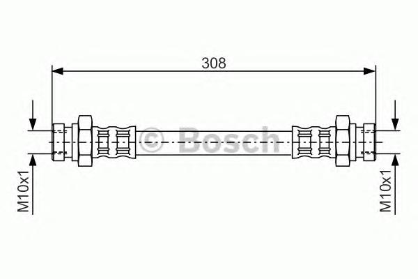 Купити 1987476964 Bosch Шланг гальмівний задній