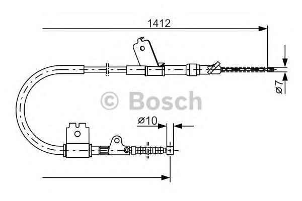 1987477403 Bosch Трос ручника задній лівий
