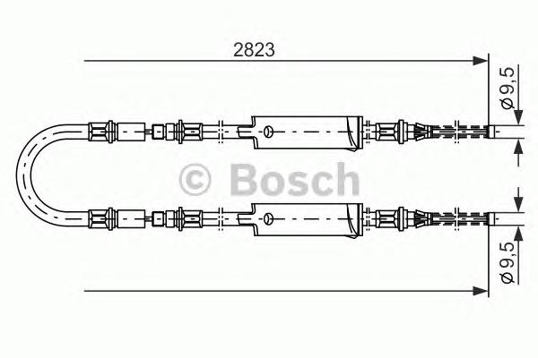 Купити 1987477369 Bosch Трос ручного гальма задній, правий/лівий