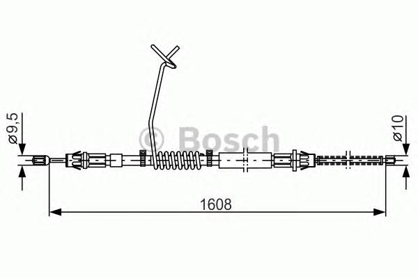 1987477180 Bosch Трос ручника задній лівий
