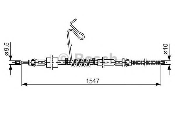 1987477174 Bosch Трос ручника задній лівий