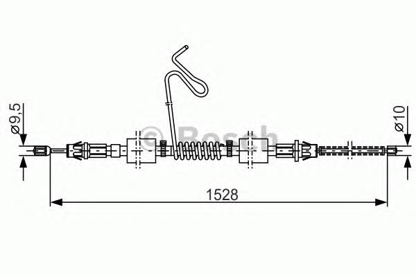 Трос стоянкового гальма задній лівий Bosch 1987477178 ціна, від 12.31 USD
