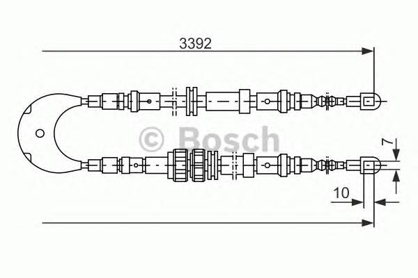 Трос ручного гальма задній, правий/лівий Bosch 1987477229 ціна, від 21.49 USD