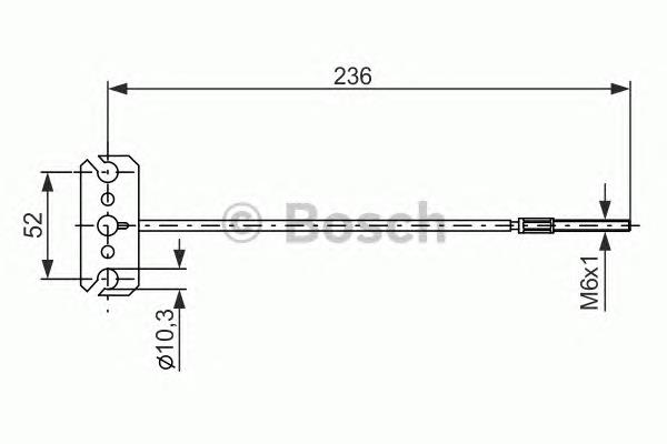 Купити 1987477226 Bosch Трос ручного гальма передній