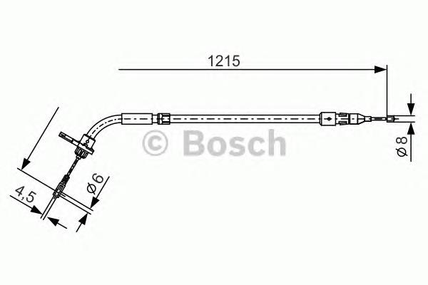 Трос ручного гальма задній, правий 1987477225 Bosch