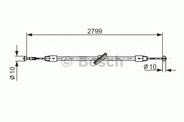 Купити 1987477197 Bosch Трос ручного гальма передній