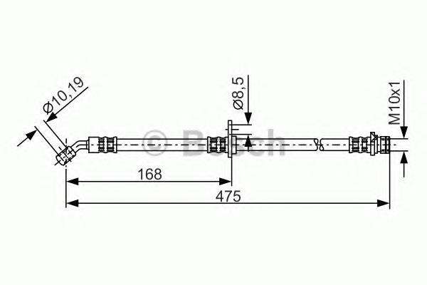 Купити T28090 Brembo Шланг гальмівний задній, правий