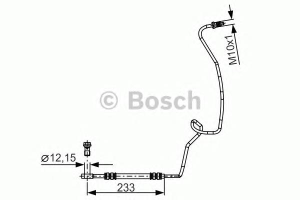 Шланг гальмівний задній, лівий 1987481338 Bosch