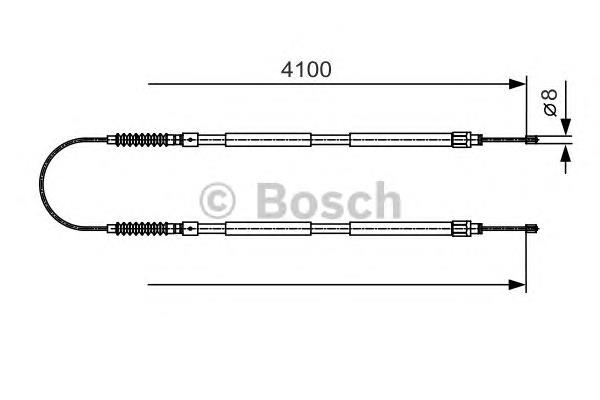 Трос ручного гальма задній, правий/лівий 1987482005 Bosch