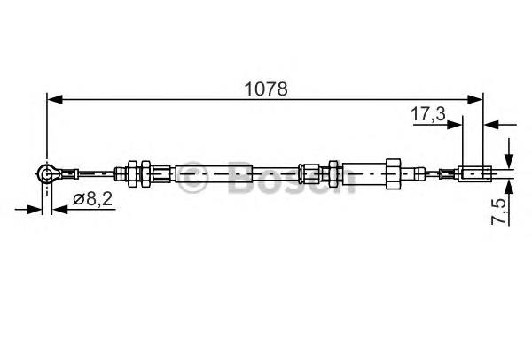 Купити 1987482002 Bosch Трос ручного гальма передній