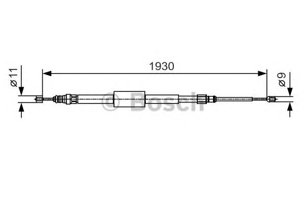 Трос ручного гальма задній, правий/лівий Bosch 1987482011 ціна, від 15.20 USD