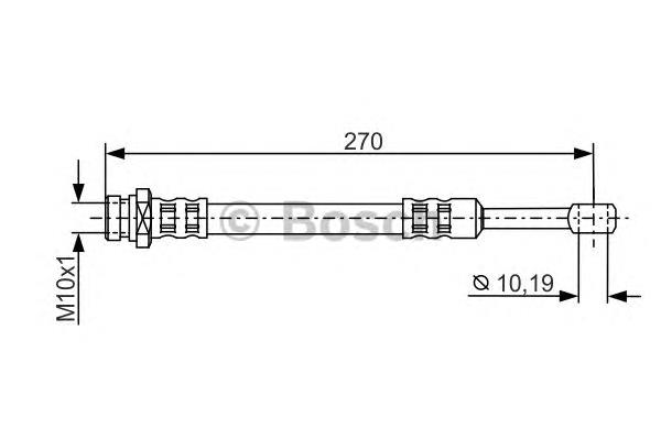 Шланг гальмівний задній Bosch 1987481300 ціна, від 10.82 USD