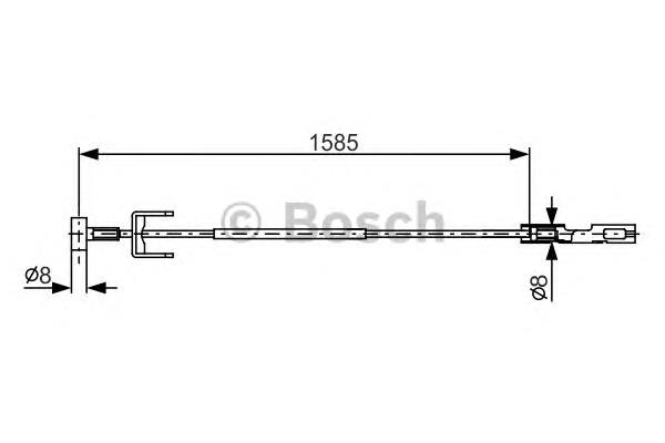 1987482145 Bosch Трос стоянкового гальма проміжний