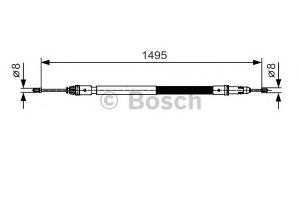 Купити 1987482118 Bosch Трос ручного гальма задній, правий/лівий