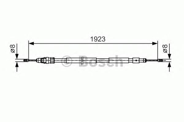 Трос ручного гальма задній, правий Bosch 1987482117 ціна, від 13.67 USD