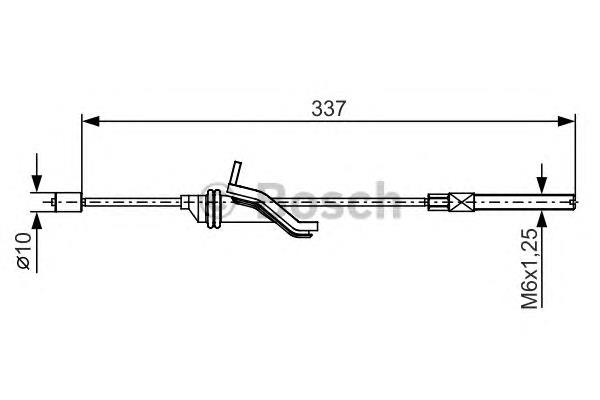 Трос стоянкового гальма передній Bosch 1987482188 ціна, від 8.44 USD