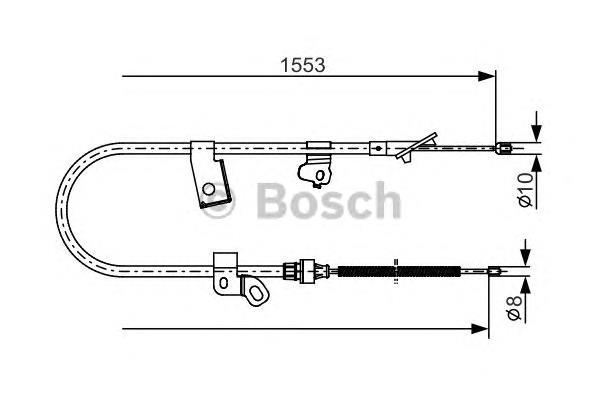1987482156 Bosch трос ручного гальма задній, правий