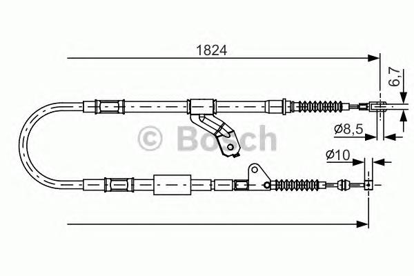 Купити 1987482159 Bosch Трос ручного гальма задній, правий