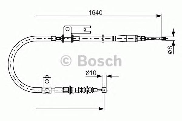 Купити 260135 Linex Трос ручного гальма задній, лівий