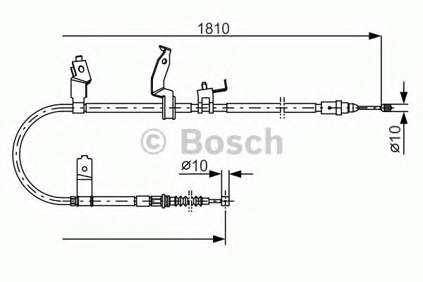Трос стоянкового гальма задній правий Bosch 1987482052 ціна, від 28.59 USD
