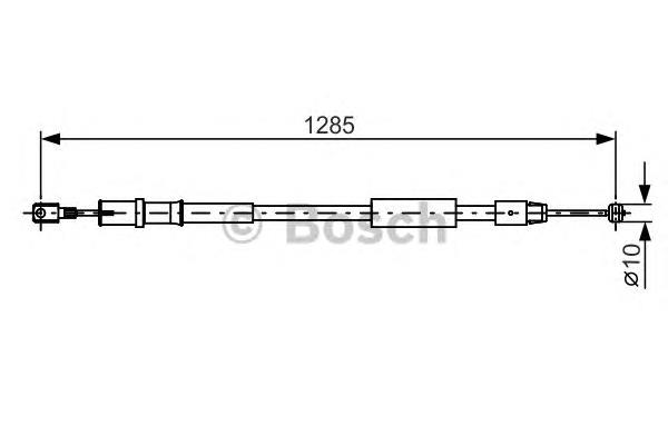 Трос стоянкового гальма задній лівий Bosch 1987482026 ціна, від 13.59 USD