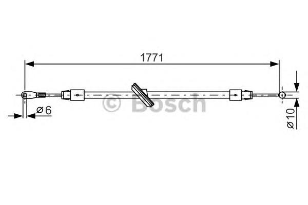 Трос стоянкового гальма передній Starline LABR1726 ціна, від 5.42 USD