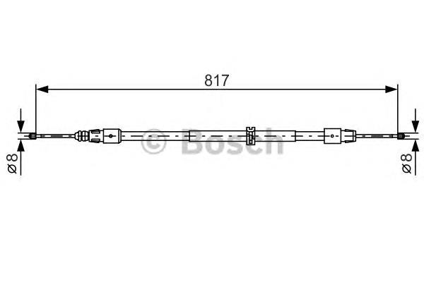 Купити 1987482024 Bosch Трос ручного гальма задній, правий/лівий