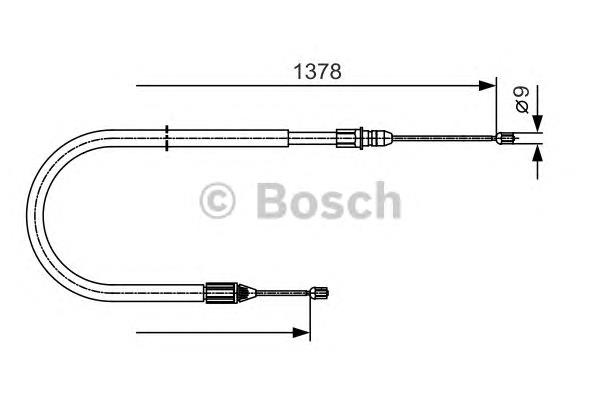 1987482041 Bosch трос ручного гальма задній, лівий