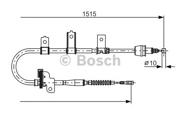 Трос стоянкового гальма задній лівий Bosch 1987482098 ціна, від 21.73 USD