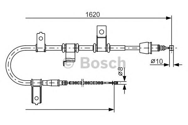 1987482071 Bosch трос ручного гальма задній, правий
