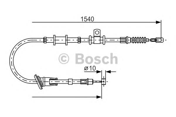1987482065 Bosch Трос стоянкового гальма задній правий