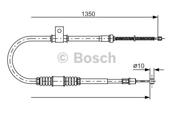 1987482063 Bosch трос ручного гальма задній, правий