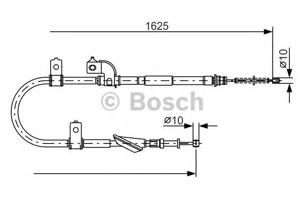 Купити 1987482081 Bosch Трос ручного гальма задній, лівий