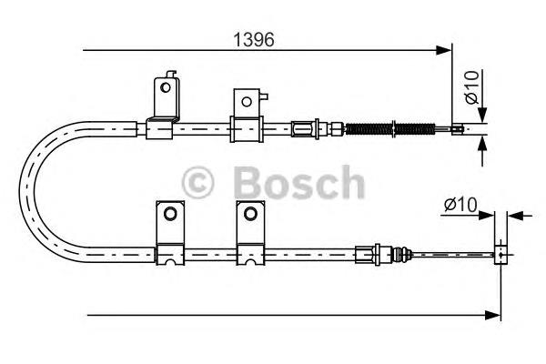1987482083 Bosch Трос ручного гальма задній, правий