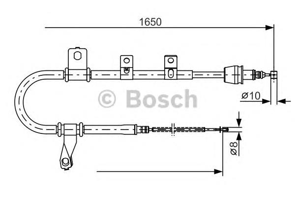 Трос ручного гальма задній, лівий 1987482074 Bosch