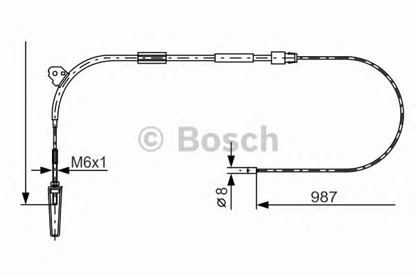 Купити A1684201385 Mercedes Трос ручного гальма передній