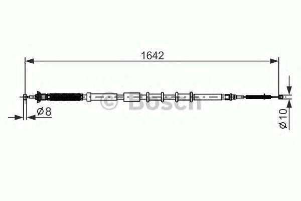 1987477974 Bosch Трос ручника задній лівий