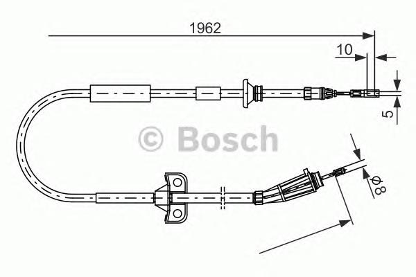 Трос ручного гальма задній, правий/лівий Bosch 1987477941 ціна, від 25.08 USD