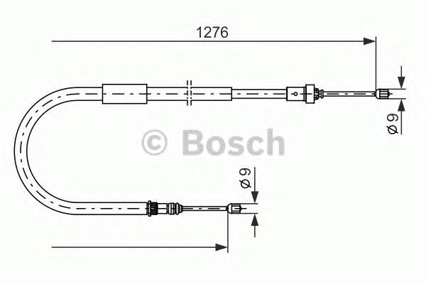 1987477938 Bosch трос ручного гальма задній, лівий