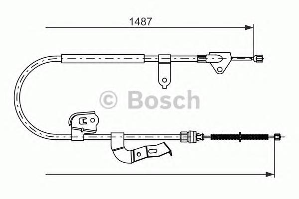 Трос ручного гальма задній, лівий 1987477952 Bosch