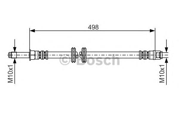 1987481006 Bosch Гнучка гальмівна трубка передня