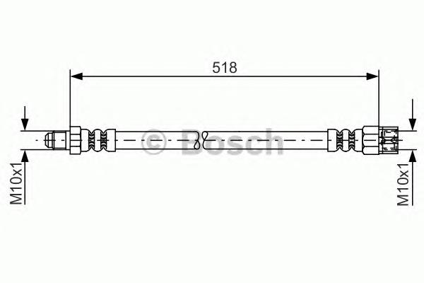 Гнучка гальмівна трубка задня Bosch 1987481007