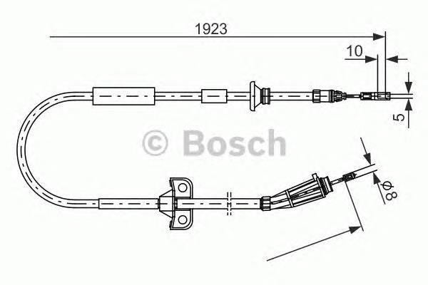 Купити 1987477999 Bosch Трос ручного гальма задній, правий/лівий