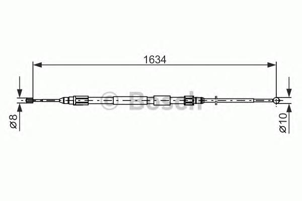 Трос стоянкового гальма задній правий Bosch 1987477988 ціна, від 12.89 USD