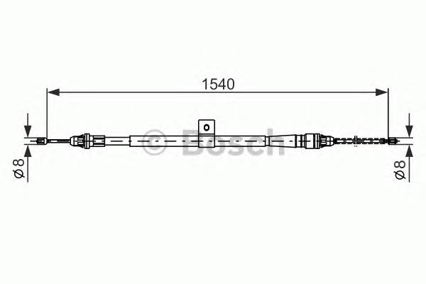 Трос стоянкового гальма задній лівий Bosch 1987477992 ціна, від 21.37 USD