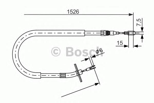 Трос стоянкового гальма задній правий Bosch 1987477859 ціна, від 20.03 USD